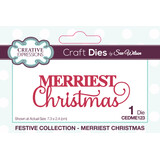 Creative Expressions Sue Wilson Craft Die Festive Mini Expressions Merriest Christmas (CEDME123) (OUTLET)
