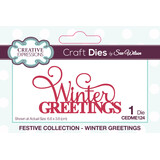 Creative Expressions Sue Wilson Craft Die Festive Mini Expressions Winter Greetings (CEDME124) (OUTLET)