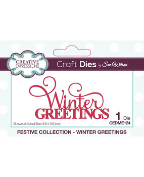 Creative Expressions Sue Wilson Craft Die Festive Mini Expressions Winter Greetings (CEDME124) (OUTLET) Creative Expressions Sue Wilson Craft Die Festive Mini Expressions Winter Greetings (CEDME124) (OUTLET)