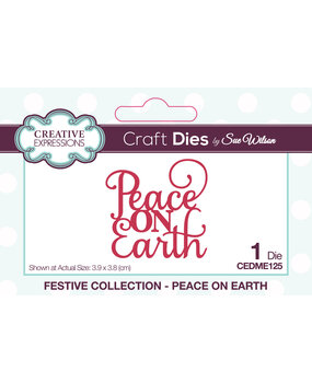Creative Expressions Sue Wilson Craft Die Festive Mini Expressions Peace On Earth (CEDME125) (OUTLET) Creative Expressions Sue Wilson Craft Die Festive Mini Expressions Peace On Earth (CEDME125) (OUTLET)