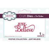 Creative Expressions Sue Wilson Craft Die Festive Mini Expressions Just Believe (CEDME127) (OUTLET)