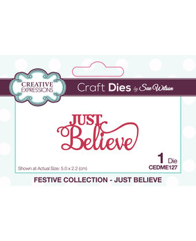 Creative Expressions Sue Wilson Craft Die Festive Mini Expressions Just Believe (CEDME127) (OUTLET) Creative Expressions Sue Wilson Craft Die Festive Mini Expressions Just Believe (CEDME127) (OUTLET)
