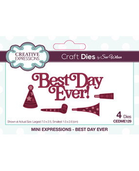 Creative Expressions Sue Wilson Craft Die Mini Expressions Best Day Ever (CEDME129) (OUTLET) Creative Expressions Sue Wilson Craft Die Mini Expressions Best Day Ever (CEDME129) (OUTLET)