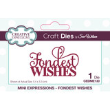 Creative Expressions Sue Wilson Craft Die Mini Expressions Fondest Wishes (CEDME130) (OUTLET)