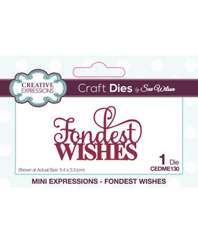 Creative Expressions Sue Wilson Craft Die Mini Expressions Fondest Wishes (CEDME130) (OUTLET) Creative Expressions Sue Wilson Craft Die Mini Expressions Fondest Wishes (CEDME130) (OUTLET)