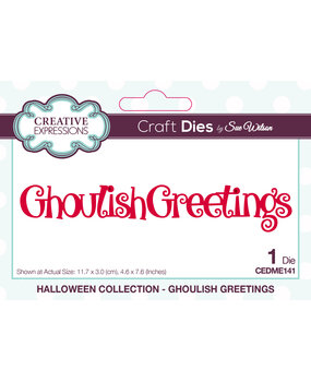 Creative Expressions Sue Wilson Craft Die Ghoulish Greetings (CEDME141) (OUTLET) Creative Expressions Sue Wilson Craft Die Ghoulish Greetings (CEDME141) (OUTLET)