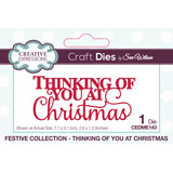 Creative Expressions Sue Wilson Craft Die Thinking Of You At Christmas (CEDME143) (OUTLET)