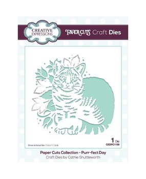 Creative Expressions Paper Cuts Purr-fect Day Craft Die (CEDPC1199) (OUTLET) Creative Expressions Paper Cuts Purr-fect Day Craft Die (CEDPC1199) (OUTLET)