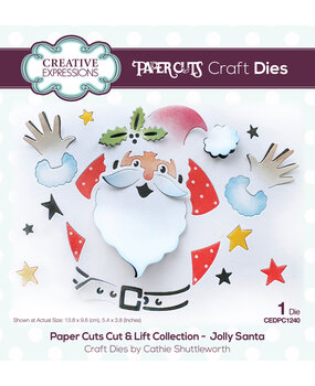 Creative Expressions Cathie Shuttleworth Paper Cuts Cut & Lift Jolly Santa (CEDPC1240) (OUTLET)