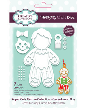 Creative Expressions Cathie Shuttleworth Paper Cuts Festive Gingerbread Boy (CEDPC1243) (OUTLET)