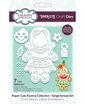 Creative Expressions Cathie Shuttleworth Paper Cuts Festive Gingerbread Girl (CEDPC1244) (OUTLET)