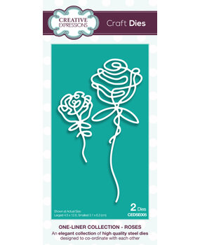 Creative Expressions Craft Dies One-Liner Collection Roses (CEDSE005) (OUTLET)