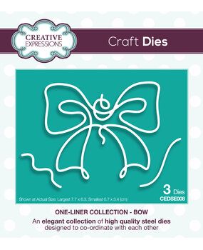 Creative Expressions Craft Dies One-Liner Collection Bow (CEDSE008) (OUTLET)
