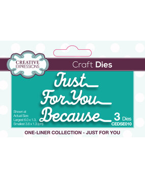 Creative Expressions Craft Dies One-Liner Collection Just For You (CEDSE010) (OUTLET)