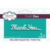 Creative Expressions Craft Dies One-Liner Collection Thank You (CEDSE011) (OUTLET)