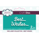 Creative Expressions Craft Dies One-Liner Collection Best Wishes (CEDSE012) (OUTLET)
