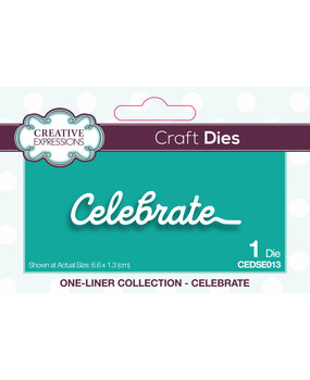 Creative Expressions Craft Dies One-Liner Collection Celebrate (CEDSE013) (OUTLET)
