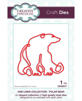 Creative Expressions Craft Dies One-liner Collection Polar Bear (CEDSE017) (OUTLET)