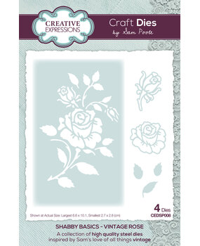 Creative Expressions Sam Poole Craft Die Shabby Basics Vintage Rose (CEDSP008) (OUTLET)
