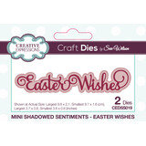 Creative Expressions Sue Wilson Craft Die Mini Shadowed Sentiments Easter Wishes (CEDSS019) (OUTLET)