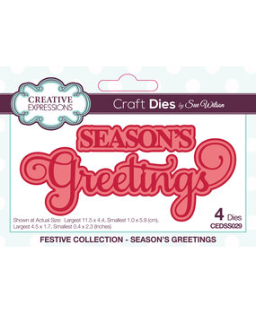 Creative Expressions Sue Wilson Craft Die Season's Greetings (CEDSS029) (OUTLET)