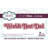 Creative Expressions Sue Wilson Craft Die Mini Shadowed Sentiments World's Best Dad (CEDSS046) (OUTLET)
