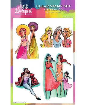 Creative Expressions Jane Davenport Clear Stamp Sisterhood (CEJDCS002) (OUTLET)