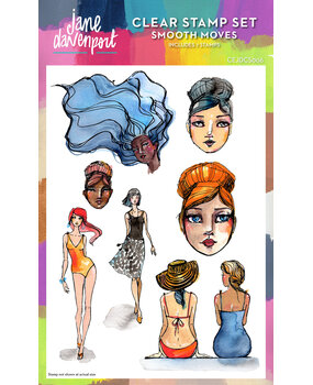 Creative Expressions Jane Davenport Clear Stamp Smooth Moves (CEJDCS006) (OUTLET)