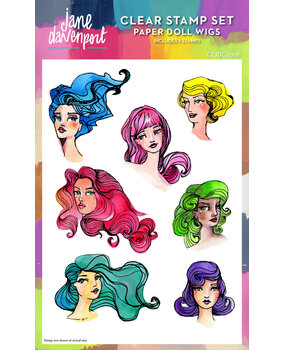 Creative Expressions Jane Davenport Clear Stamp Paper Doll Wigs (CEJDCS008) (OUTLET)