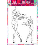 Creative Expressions Jane Davenport Stencil A4 Beautiful Dreamer (CEJDST004) (OUTLET)