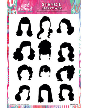 Creative Expressions Jane Davenport A4 Stencil Starpower (CEJDST009) (OUTLET)