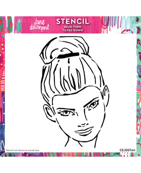 Creative Expressions Jane Davenport 6x6 Inch Stencil Head Turn Tilted Down (CEJDST011) (OUTLET)