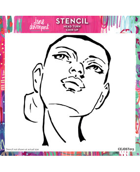 Creative Expressions Jane Davenport 6x6 Inch Stencil Head Turn Chin Up (CEJDST013) (OUTLET)