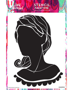 Creative Expressions Jane Davenport 8x12 Inch Stencil Facetime (CEJDST015) (OUTLET)