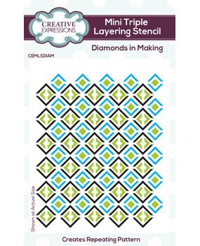 Creative Expressions Mini Triple Layering Stencil Diamonds in Making (CEMLSDIAM) (OUTLET)
