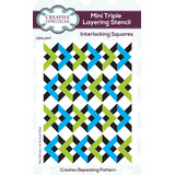 Creative Expressions Mini Triple Layering Stencil Interlocking Squares (CEMLSINT) (OUTLET)