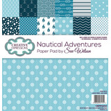 Creative Expressions Sue Wilson Paper Pad 8x8 Inch Nautical Adventures (CEPP0010) (OUTLET)