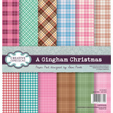 Creative Expressions Sam Poole 8x8 Inch Paper Pad A Gingham Christmas (CEPP0011) (OUTLET)