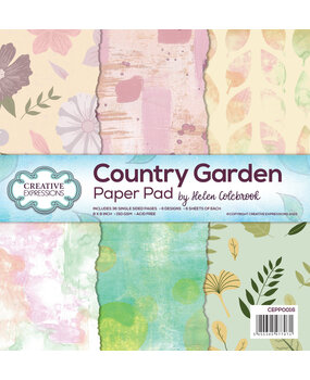 Creative Expressions Helen Colebrook 8x8 Inch Paper Pad Country Garden (CEPP0016) (OUTLET)