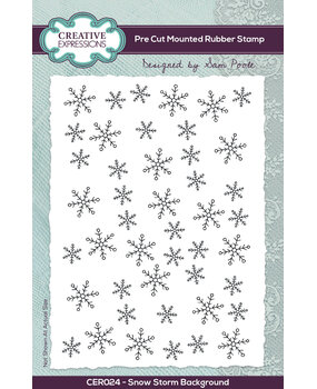 Creative Expressions Sam Poole Rubber Stamp A6 Snow Storm Background (CER024) (OUTLET)