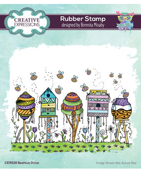Creative Expressions Bonnita Moaby Rubber Stamp A6 Beehive Drive (CER028) (OUTLET) Creative Expressions Bonnita Moaby Rubber Stamp A6 Beehive Drive (CER028) (OUTLET)