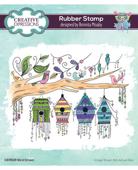 Creative Expressions Bonnita Moaby Rubber Stamp A6 Bird Street (CER029) (OUTLET) Creative Expressions Bonnita Moaby Rubber Stamp A6 Bird Street (CER029) (OUTLET)