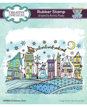 Creative Expressions Bonnita Moaby Rubber Stamp A6 Christmas Town (CER032) (OUTLET) Creative Expressions Bonnita Moaby Rubber Stamp A6 Christmas Town (CER032) (OUTLET)