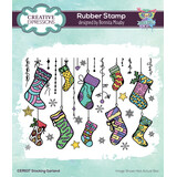 Creative Expressions Bonnita Moaby Rubber Stamp A6 Stocking Garland (CER037) (OUTLET)