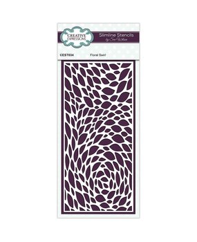 Creative Expressions Sue Wilson Stencil Slimline Floral Swirl (CEST034) (OUTLET) Creative Expressions Sue Wilson Stencil Slimline Floral Swirl (CEST034) (OUTLET)