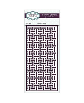 Creative Expressions Sue Wilson Stencil Slimline Basket Weave (CEST037) (OUTLET) Creative Expressions Sue Wilson Stencil Slimline Basket Weave (CEST037) (OUTLET)