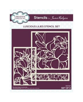 Creative Expressions Jamie Rodgers Stencil Luscious Lilies (CEST047) (OUTLET) Creative Expressions Jamie Rodgers Stencil Luscious Lilies (CEST047) (OUTLET)