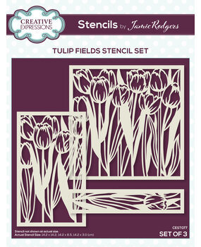 Creative Expressions Jamie Rodgers Stencil Tulip Fields (CEST077) (OUTLET) Creative Expressions Jamie Rodgers Stencil Tulip Fields (CEST077) (OUTLET)