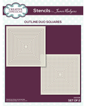 Creative Expressions Jamie Rodgers Stencil Outline Duo Squares (2pcs) (CEST078) (OUTLET) Creative Expressions Jamie Rodgers Stencil Outline Duo Squares (2pcs) (CEST078) (OUTLET)