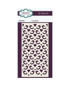 Creative Expressions Stencil DL Love Birds (CEST099) (OUTLET) Creative Expressions Stencil DL Love Birds (CEST099) (OUTLET)